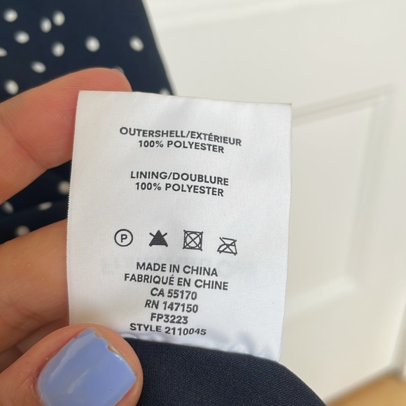 Frank & Oak Navy Polka Dot Tank Top - Picture 4 of 4